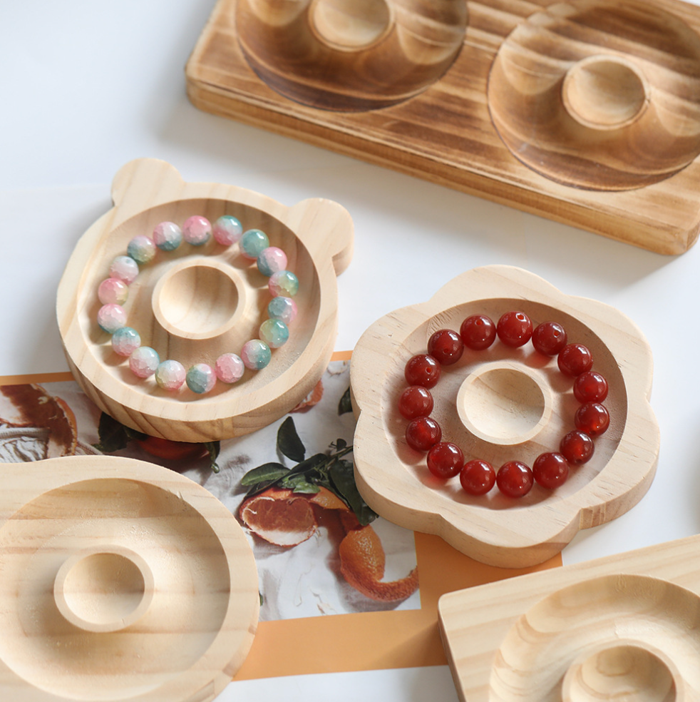 Wooden Jewelry Display Tray: Elegant Organizer for Rings, Earrings, Bracelets, and Accessories Boxes Lightweight